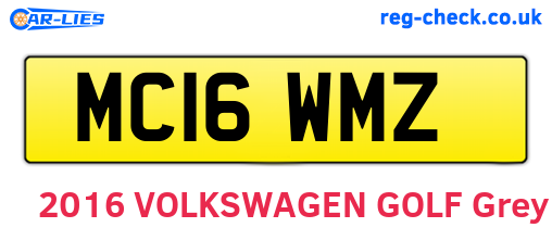 MC16WMZ are the vehicle registration plates.