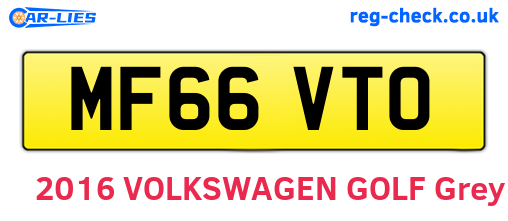 MF66VTO are the vehicle registration plates.