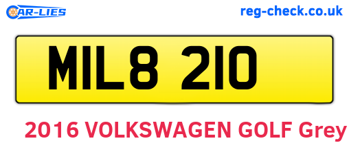 MIL8210 are the vehicle registration plates.