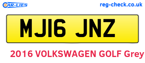 MJ16JNZ are the vehicle registration plates.