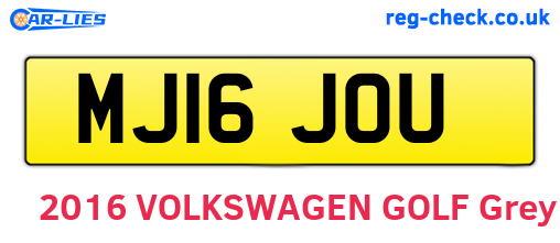 MJ16JOU are the vehicle registration plates.