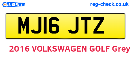 MJ16JTZ are the vehicle registration plates.