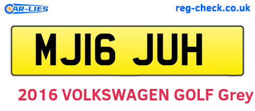 MJ16JUH are the vehicle registration plates.