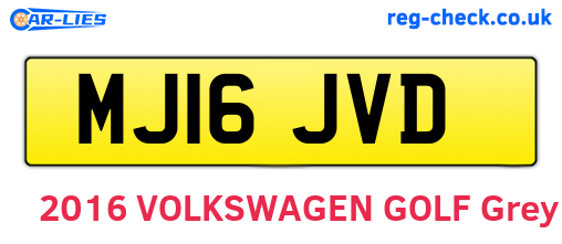 MJ16JVD are the vehicle registration plates.