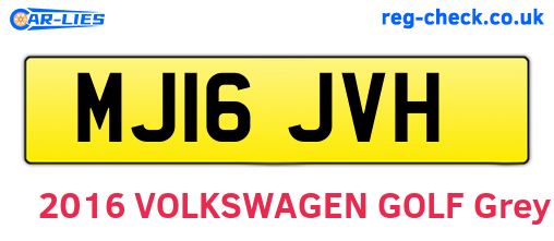 MJ16JVH are the vehicle registration plates.