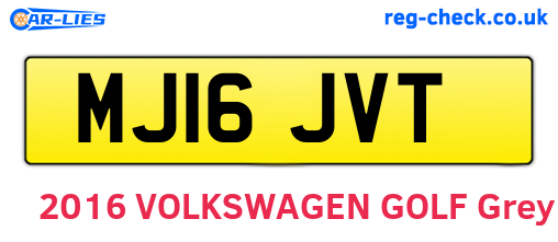 MJ16JVT are the vehicle registration plates.