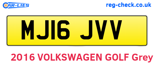 MJ16JVV are the vehicle registration plates.
