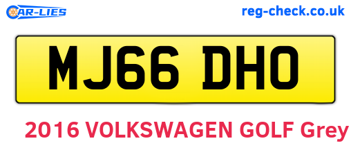 MJ66DHO are the vehicle registration plates.