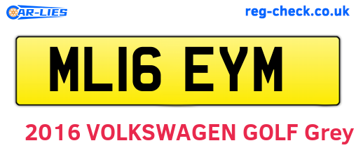 ML16EYM are the vehicle registration plates.