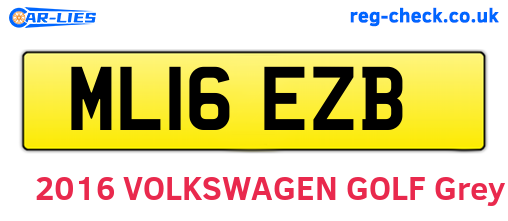ML16EZB are the vehicle registration plates.