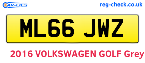 ML66JWZ are the vehicle registration plates.