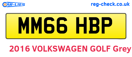 MM66HBP are the vehicle registration plates.