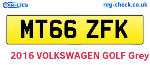 MT66ZFK are the vehicle registration plates.
