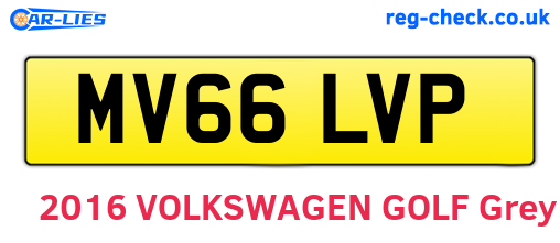 MV66LVP are the vehicle registration plates.