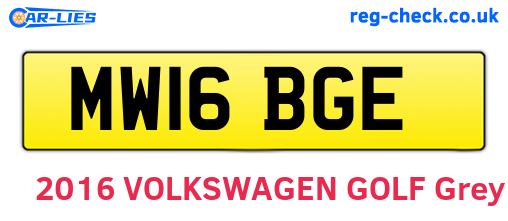 MW16BGE are the vehicle registration plates.