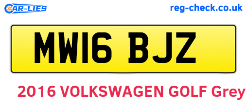 MW16BJZ are the vehicle registration plates.