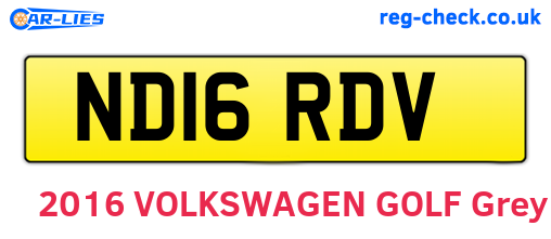 ND16RDV are the vehicle registration plates.