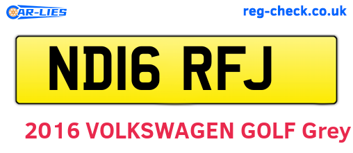 ND16RFJ are the vehicle registration plates.
