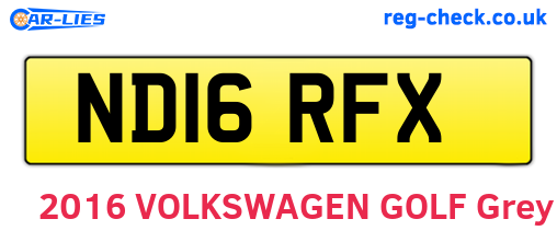 ND16RFX are the vehicle registration plates.