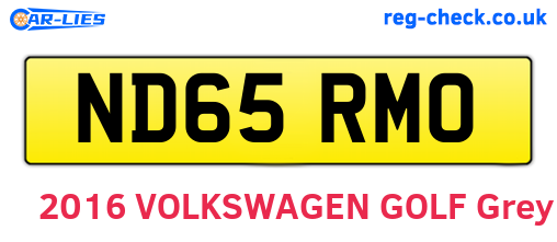 ND65RMO are the vehicle registration plates.