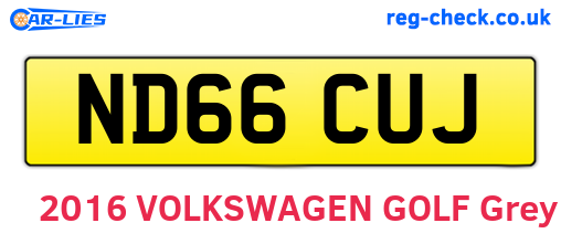 ND66CUJ are the vehicle registration plates.