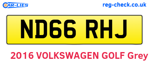 ND66RHJ are the vehicle registration plates.
