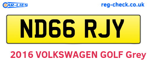 ND66RJY are the vehicle registration plates.