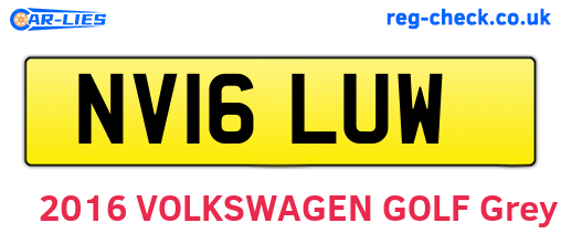 NV16LUW are the vehicle registration plates.