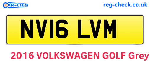 NV16LVM are the vehicle registration plates.