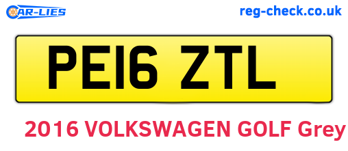 PE16ZTL are the vehicle registration plates.