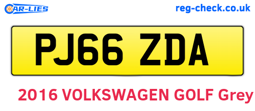 PJ66ZDA are the vehicle registration plates.