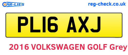 PL16AXJ are the vehicle registration plates.