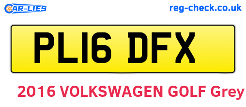 PL16DFX are the vehicle registration plates.