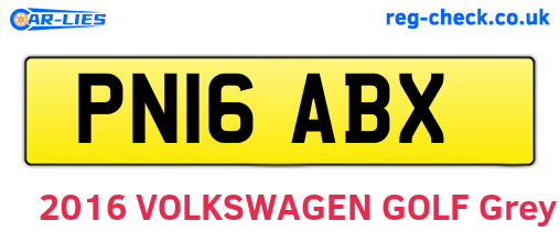 PN16ABX are the vehicle registration plates.