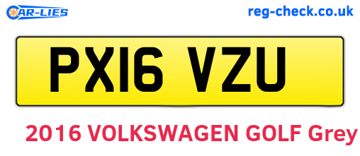 PX16VZU are the vehicle registration plates.