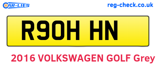 R90HHN are the vehicle registration plates.