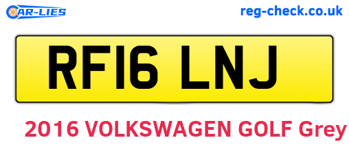 RF16LNJ are the vehicle registration plates.