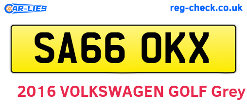 SA66OKX are the vehicle registration plates.