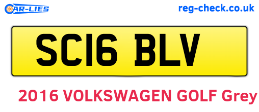 SC16BLV are the vehicle registration plates.