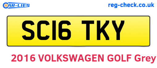 SC16TKY are the vehicle registration plates.
