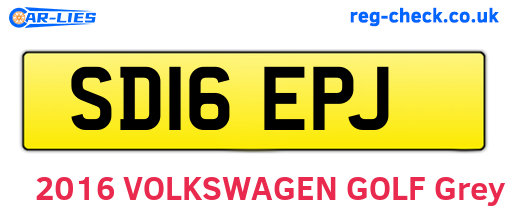 SD16EPJ are the vehicle registration plates.