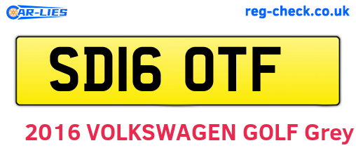 SD16OTF are the vehicle registration plates.