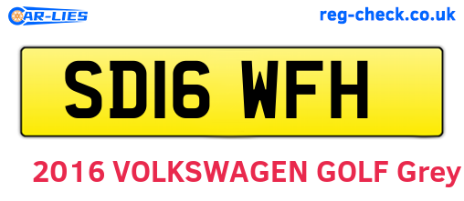 SD16WFH are the vehicle registration plates.