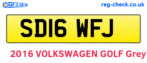 SD16WFJ are the vehicle registration plates.