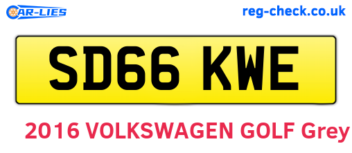 SD66KWE are the vehicle registration plates.