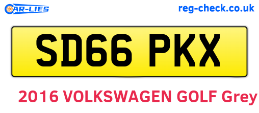 SD66PKX are the vehicle registration plates.