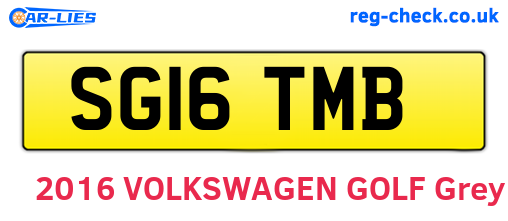 SG16TMB are the vehicle registration plates.