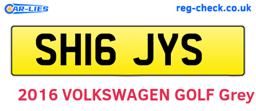 SH16JYS are the vehicle registration plates.