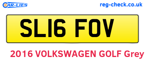 SL16FOV are the vehicle registration plates.