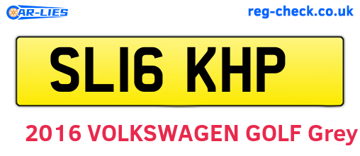 SL16KHP are the vehicle registration plates.
